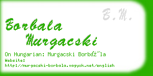 borbala murgacski business card